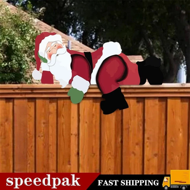 Weihnachtsgarten Zaun Peeker Weihnachtsmann, Elch, Schneemann Garten Weihnachten Dekor] V6I8