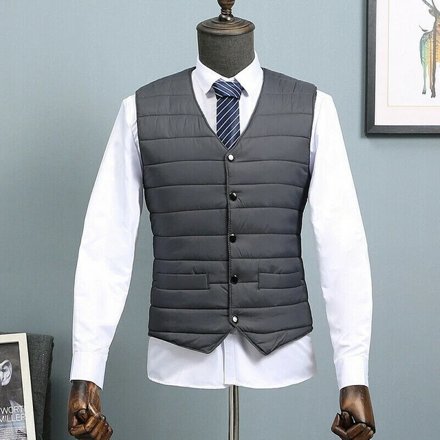 Gilet élégant Pour Homme – Coupe Ajustée, Double Boutonnage, Motif Uni, Idéal Pour Un Style Vintage Chic