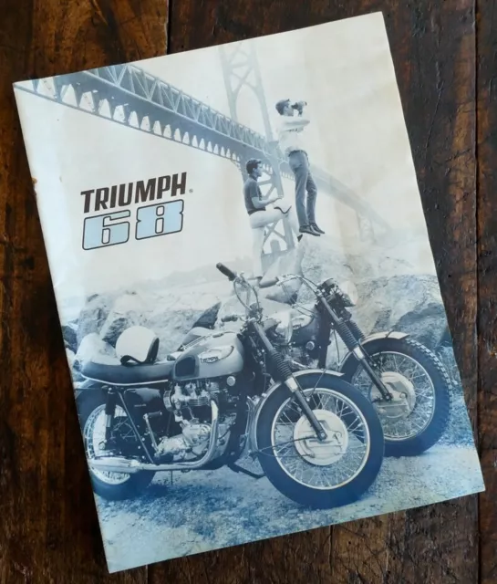 1968 Triumph Motorcycle Brochure Catalog Book T120 Tr6 T100 Tr6c 3995