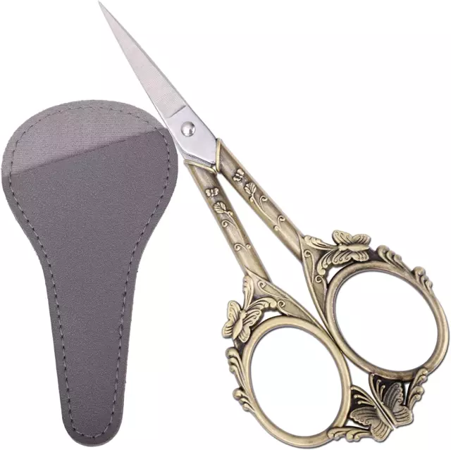 HITOPTY Vintage Embroidery Scissors – 4.7In Sharp Straight Pointed Shears, Cl...