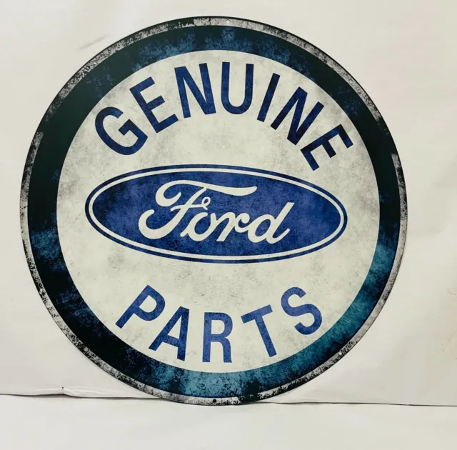 NEW Ford Parts Large Round tin metal sign