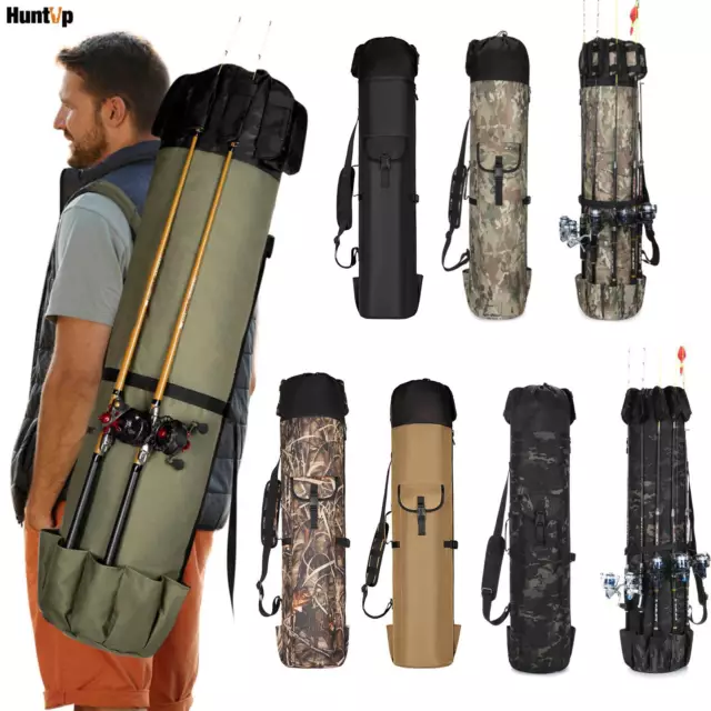 Fishing Backpack with Rod Holder Large Luggage Carrier Case Storage Tackle Bag