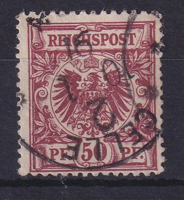 Dt. Reich 50 Pf Krone/Adler Mi.-Nr. 50 ba, gestempelt, geprüft BPP