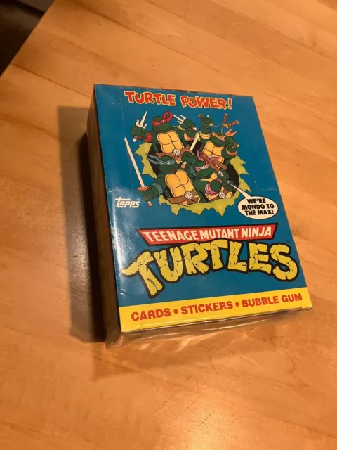 TEENAGE MUTANT NINJA TURTLES  unopened box of 48 wax packs   1990 TOPPS