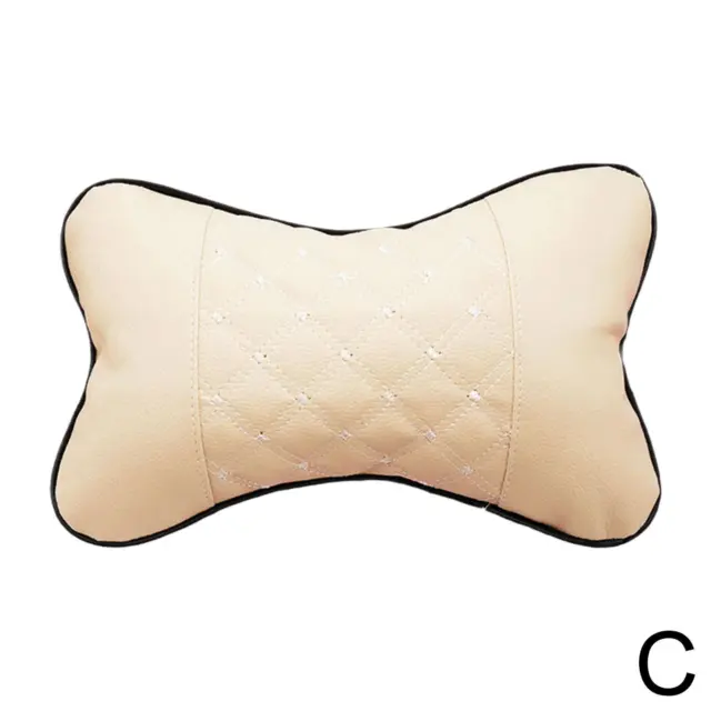 C Car Neck Pillows Both Side PU Leather 1pcs Pack Headrest Pain Relief Lot R5