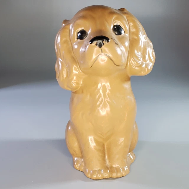 Studio Art Ceramic Hand Painted Dog Cocker Spaniel Puppy Figurine Statue 6" Tall