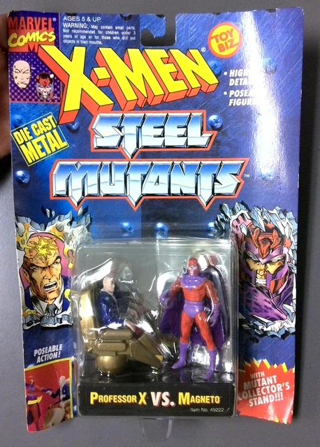 Marvel Comics X-Men Steel Mutants PROFESSOR X vs. MAGNETO  - Toy Biz 1994