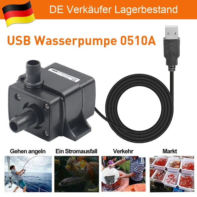 MINI WASSERPUMPE TAUCHPUMPE USB Springbrunnen Pumpe Für Teich Garten