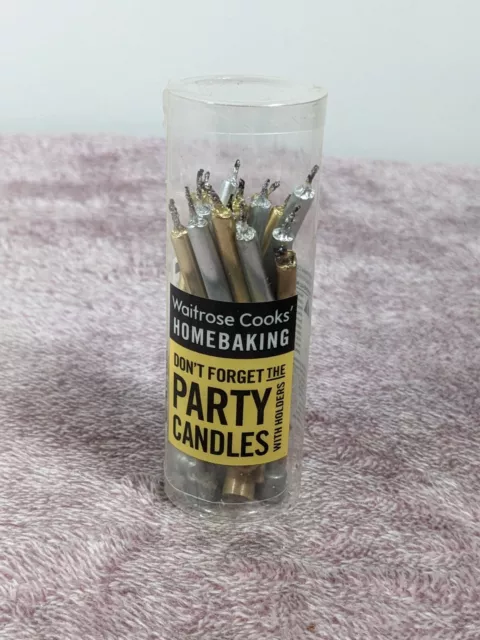 Candele per torta oro e argento (USATE UNA VOLTA)