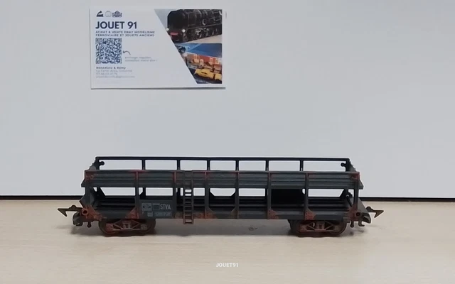 Wagon Porte-autos SNCF Jouef HO Réf 657600 - époque Moderne - Occasion