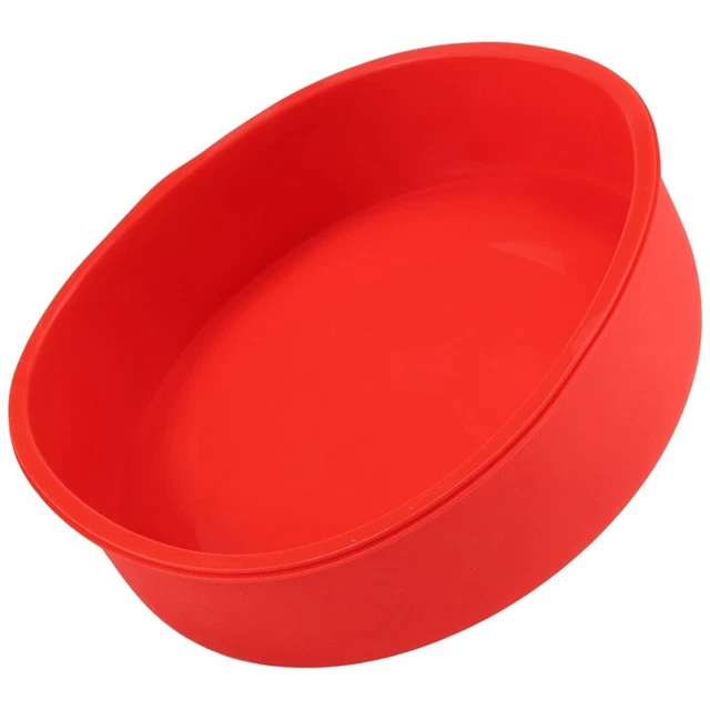 8 (aproximadamente 20,3 cm) Pastel redondo molde silicona para hornear antiadherente y Schn E1V1
