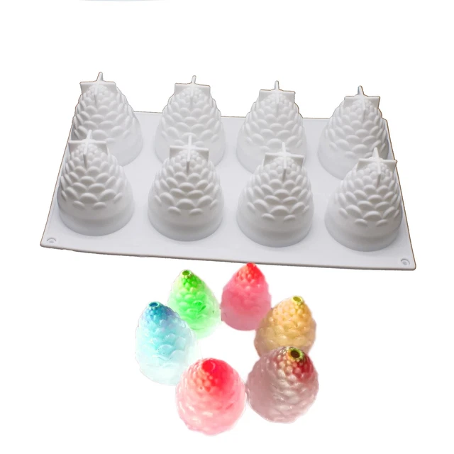 3D Pine Cones Cake Chocolate Soap Candy Ice Maker Mold Silicone 3oz
