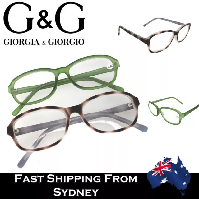 G&G Ladies Womens Fashion Plastic Reading Glasses Matt Finish +1.0 or +3.5 Only