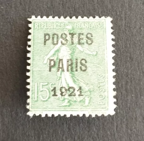 Stamp Timbre France Preoblitere N 28 Postes Paris 1921 Neuf* A Sg Cote 200-1000€