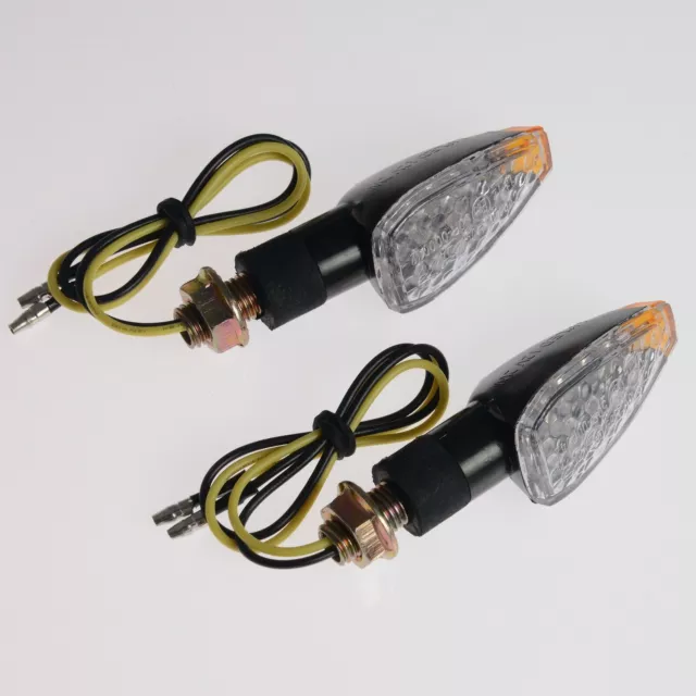 Led Indicadoras Moto Intermitentes Homologados Universal doble lente Negro