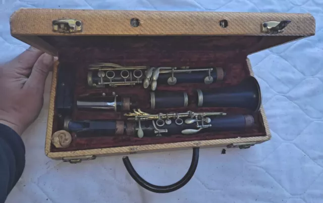 Vintage Noblet Model 'N' Paris France Wood Clarinet + Original Noblet Case