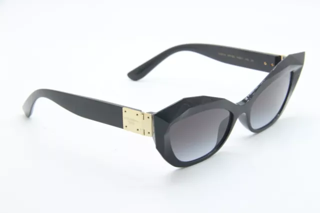 New Dolce & Gabbana Dg 6123 501/8G Black Gold Authentic Sunglasses Dg6123 54-17