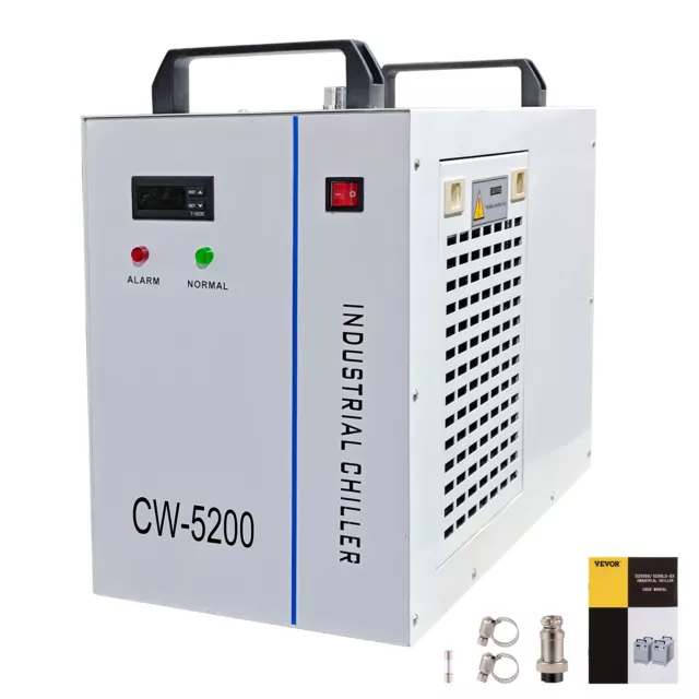 VEVOR CW-5200 Refroidisseur d'Eau Industriel de 6L Réservoir pour CO2 Laser Tube