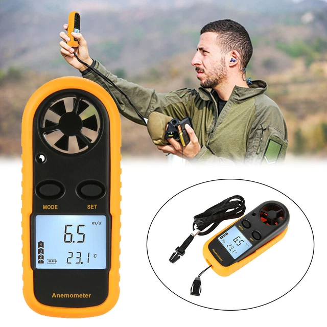 GM816 Digital Handheld Anemometer Wind Speed Meter Thermometer Sailing LCD SA