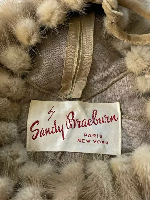 MINK FUR HAT And Mink Fur Collar by Sandy Braeburn Paris New York $49. ...