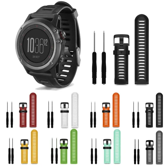 27mm Silicone Belt Watch Strap For Garmin Fenix 6/6X Pro 5X/5X Plus/Fenix 3/3 HR