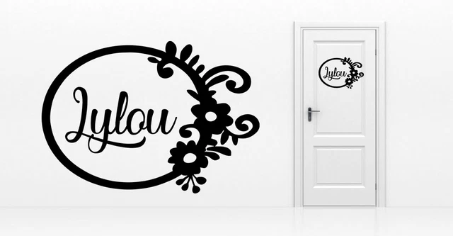 Sticker Mural Personnalisé * Cheval à Bascule * Avec Prénom Au Choix - Neuf, Pour Déco Chambre D'enfant