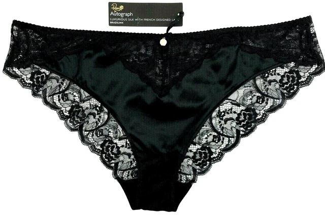 M&S Rosie for Autograph Silk & Lace Brazilian Knickers UK 20 BNWT