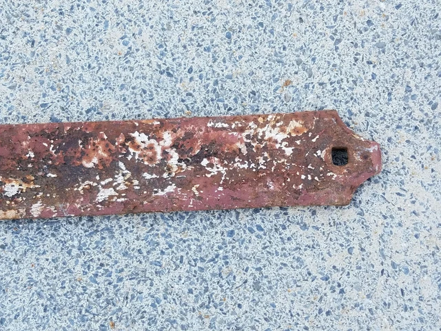 Primitive Antique Hand Forged Barn Door Strap Hinge Gate Iron 31” Long 2” Wide 2