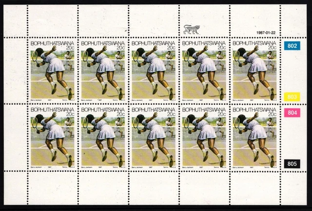 Bophuthatswana 182 postfrisch Kleinbogen / Tennis #JA040