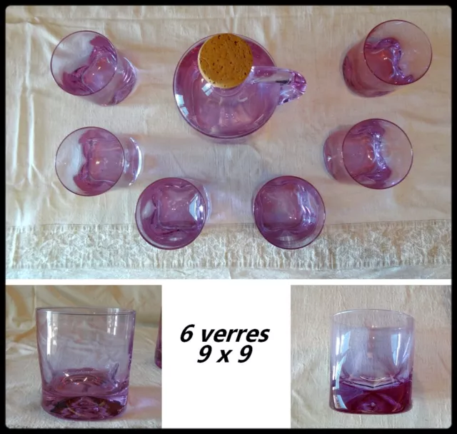 Service à wisky vintage (carafe et ses 6 verres) 3