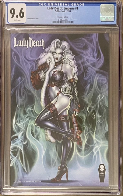 Lady Death: Lingerie Issue #1 Comic. CGC Graded 9.6 Premiere Edition. Coffin Co