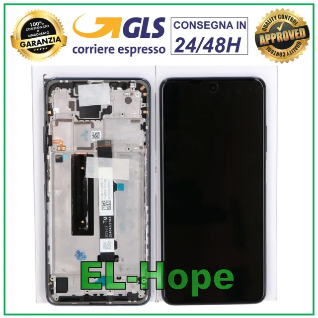 Display Lcd Touch Originale Xiaomi Redmi Note 9 Pro 5G 2020 Frame Tarnish Nero