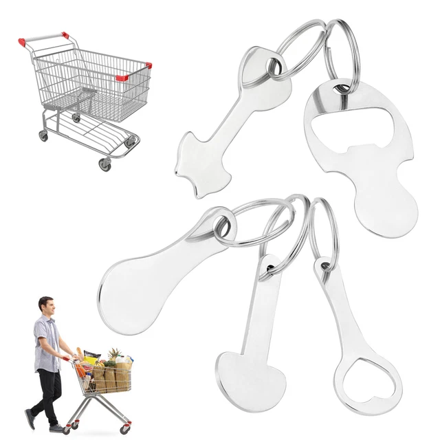 5 pz gettoni regalo argento leggero resistente acciaio inox per lo shopping