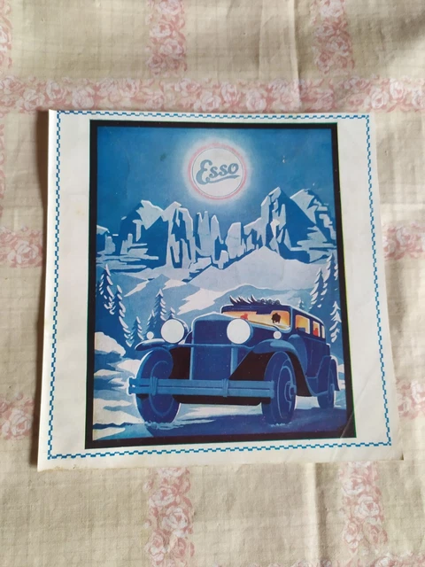 Pubblicità 1930 - Esso - 16x16 cm - Vie D'Italia - Advertising Werbung Clipping