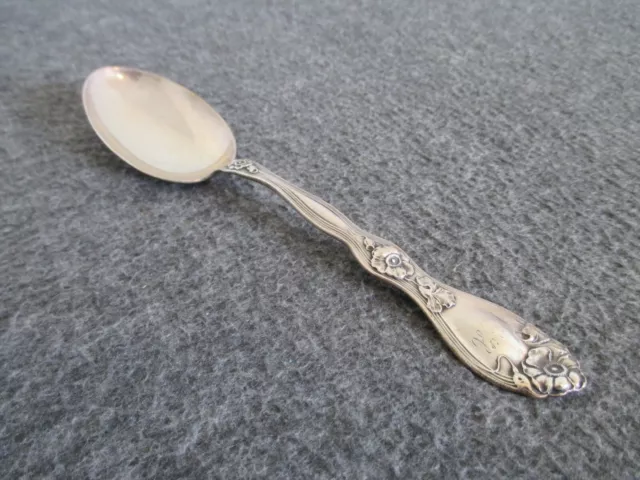 1904 UNGER BROTHERS LA FLEURETTE STERLING SERVING SPOON 75g ART NOUVEAU-MONOGRAM