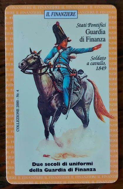 Calendario Tascabile Guardia Di Finanza - Stati Pontifici Soldato A Cavallo