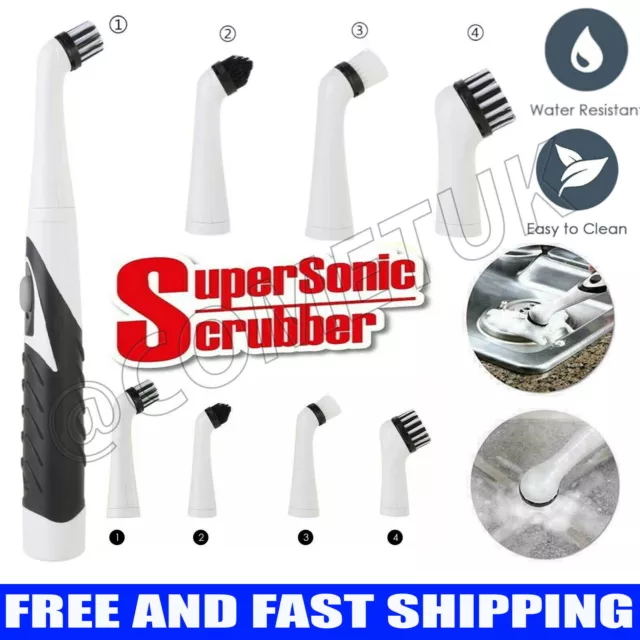 4 in 1 Sonic Scrubber Electric Cleaning Brush House Help Kitchen