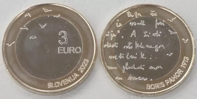 3 Euro Gedenkmünze Slowenien 2023 Boris Pahor unz