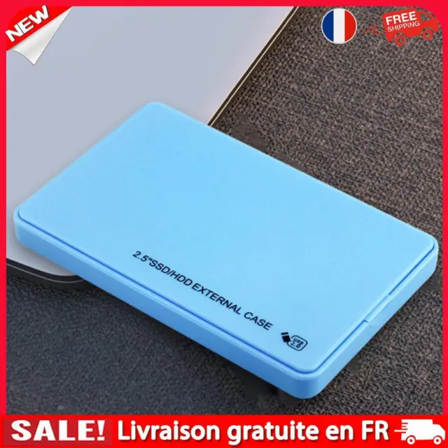 2.5 Inch HDD/SSD Case 480Mbps HDD SSD Enclosure for Laptop Tablet (Blue)
