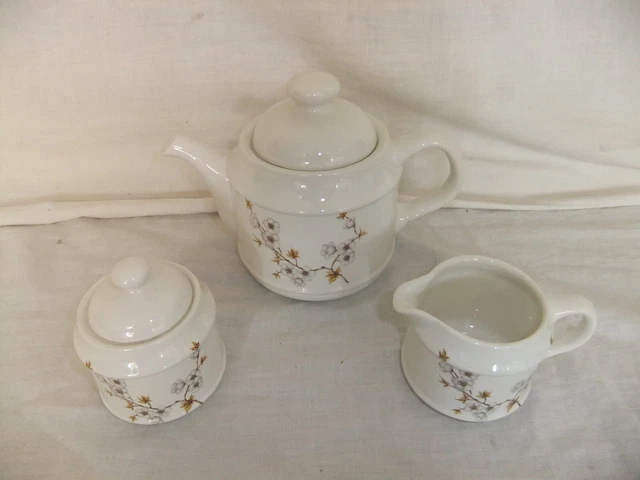 GRINDLEY STAFFORDSHIRE - Teapot, milk jug & sugar pot SET