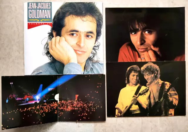 Programme + 2 photos vendues au Concert de Jean-Jacques GOLDMAN Tournée 88 + Kdo