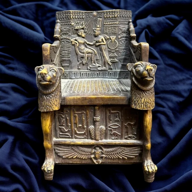 Rare Statue égyptienne Antique - Chat Bâstet Momifié - Pierre - Égyptologie
