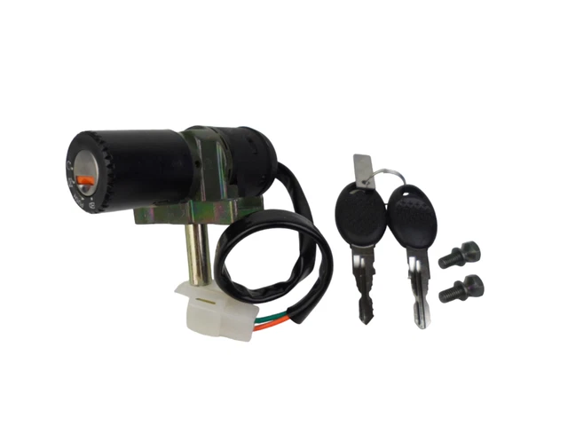 Interruttore di accensione con terminale di collegamento a 3 posizioni, 2 chiavi, per auto, moto, trattore agricolo, auto modificata, pit bike, quad, go-kart, UTV, ciclomotore, buggy