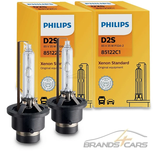 LAMPADA A INCANDESCENZA D2S PHILIPS XENON VISION 85122VIC1 FANALE 85V 35W BRUCIATORE 2x
