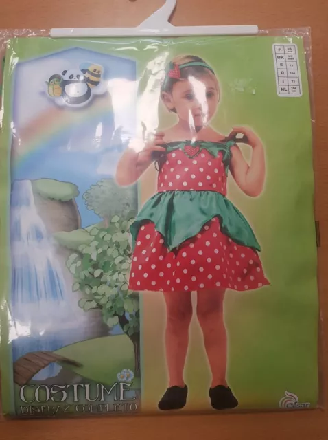 Costume Fraise Taille 3/5 Ans