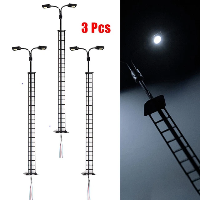 Besttoolifes 5 Feux De Mât En Treillis LED 13,8 Cm – Échelle HO, 3V, Résistances Incluses – Modélisme Ferroviaire