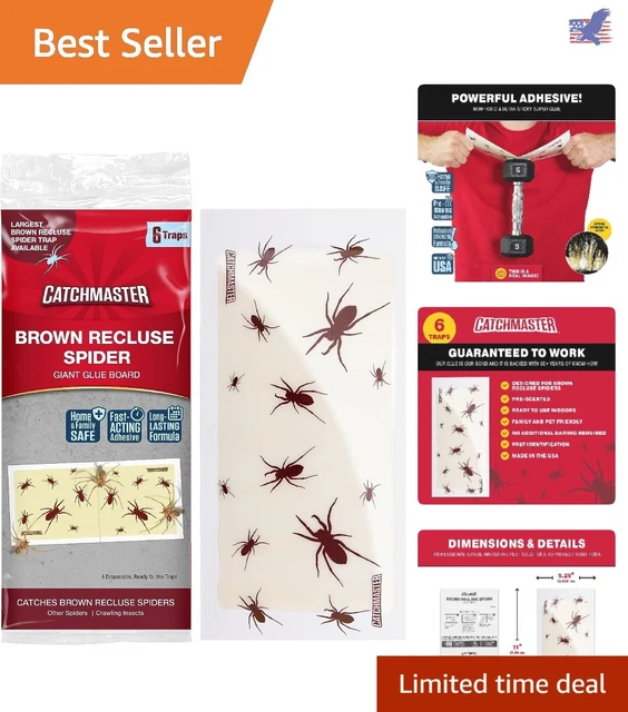 BROWN RECLUSE SPIDER Glue Boards Adhesive Bug Catcher, Spider Killer