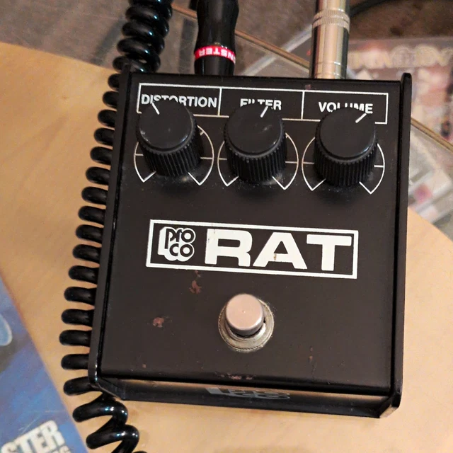 PEDAL DE EFECTOS de distorsión/fuzz Proco RAT 1986 de colección