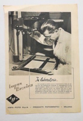 Pubblicità 1943 PHOTO FOTO LUPEX AGFA old advertising publicitè werbung reklame 