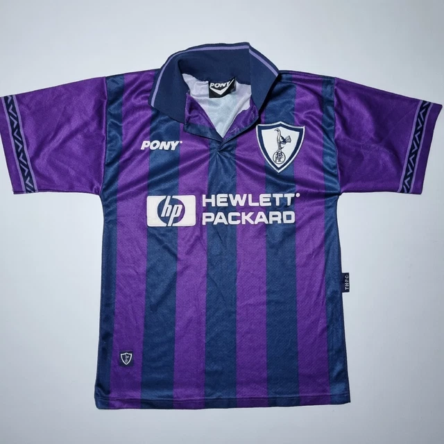 Tottenham 1995-1996 lila Shirt Größe Small Spurs Vintage 90er Jahre Fußball Pony